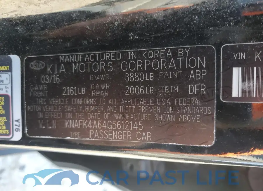 KNAFK4A64G5612145# 12