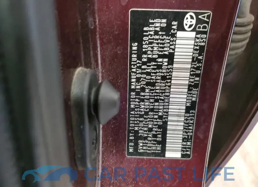 5YFBURHE8HP641559# 13