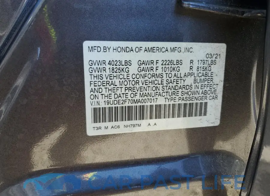 19UDE2F70MA007017# 12