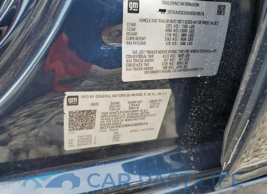3GTUUGED6NG609574# 13