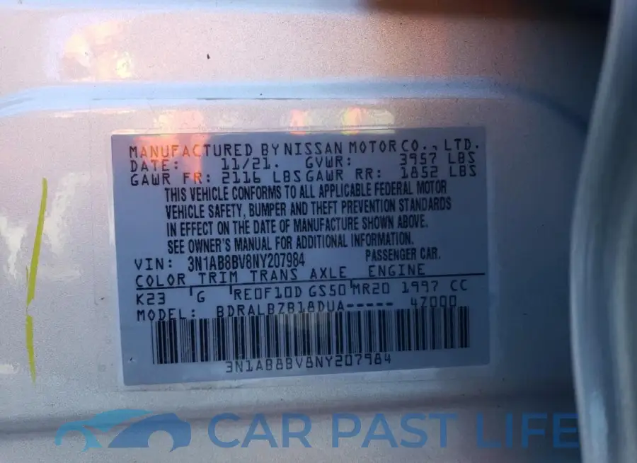3N1AB8BV8NY207984# 12