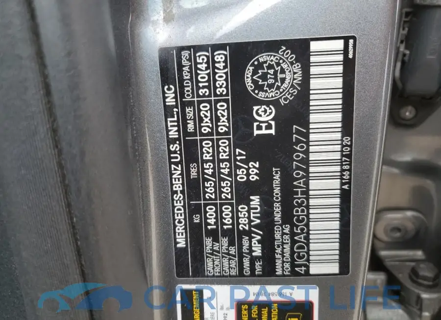 4JGDA5GB3HA979677# 13