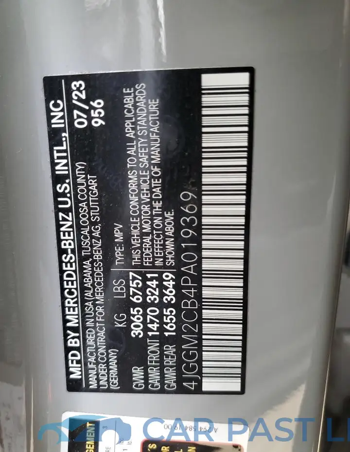 4JGGM2CB4PA019369# 14