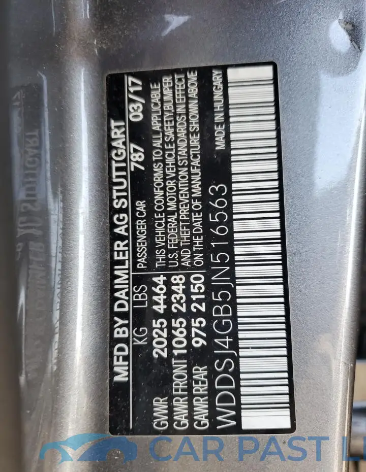 WDDSJ4GB5JN516563# 12