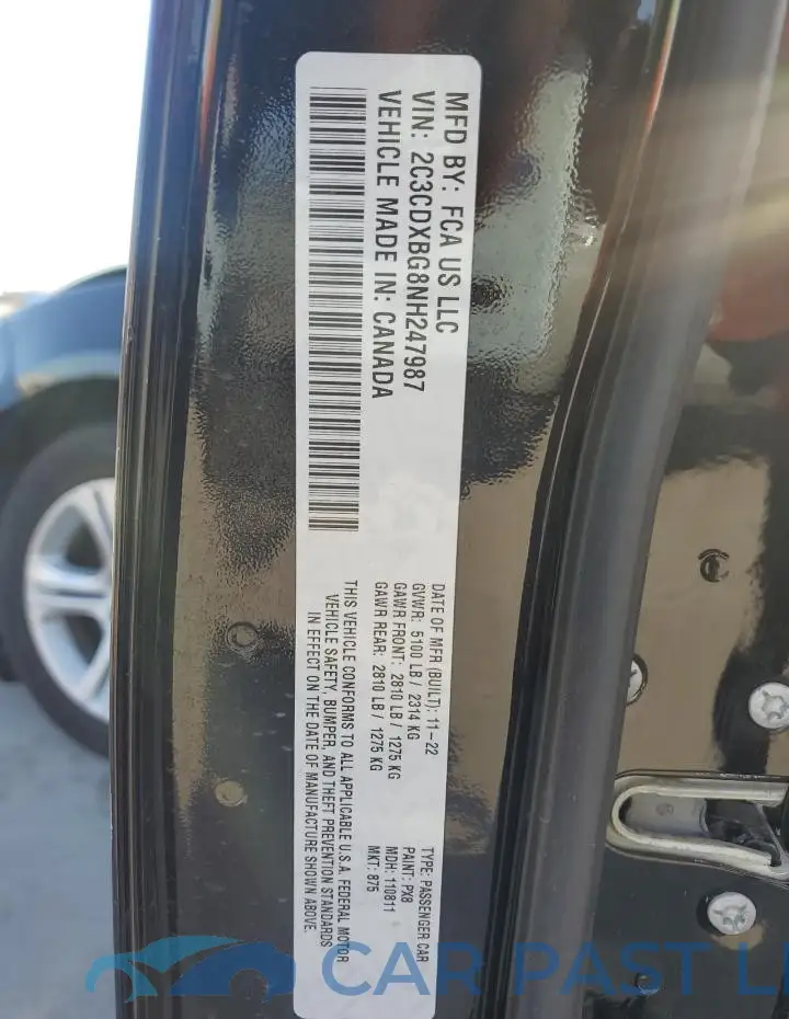 2C3CDXBG8NH247987# 12