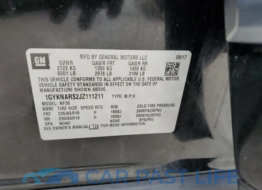 1GYKNARS2JZ111211# 14