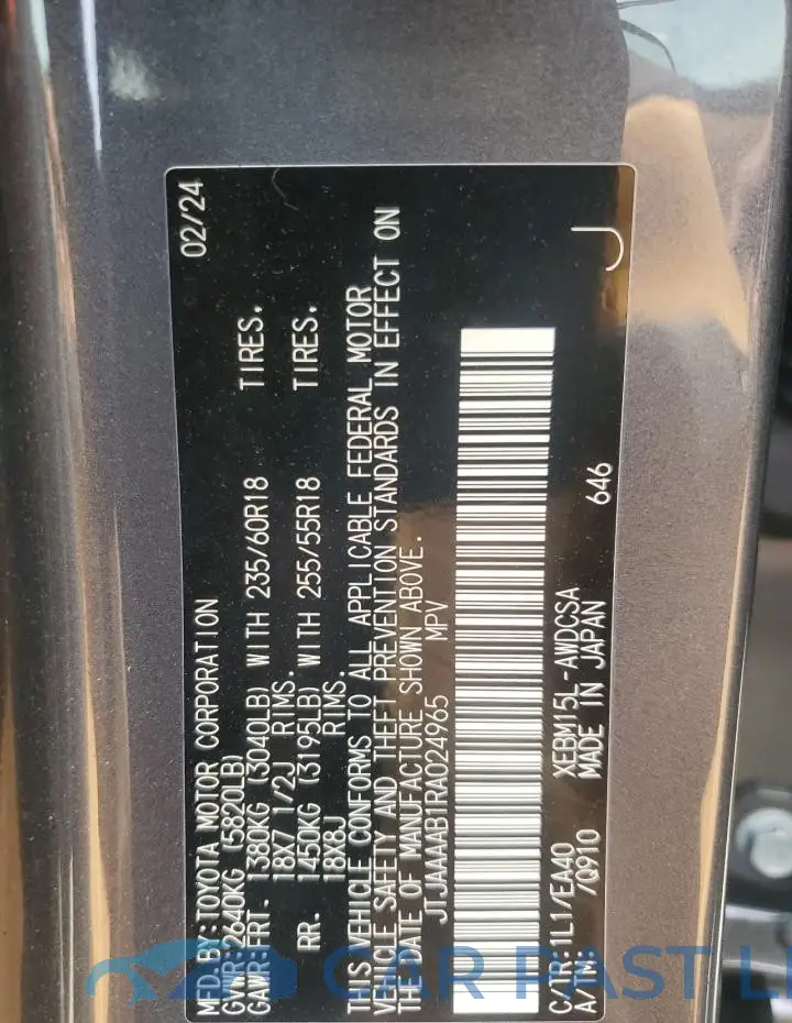 JTJAAAAB1RA024965# 13