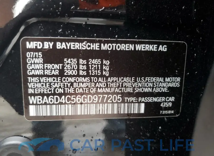 WBA6D4C56GD977205# 12