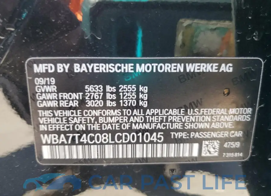 WBA7T4C08LCD01045# 12