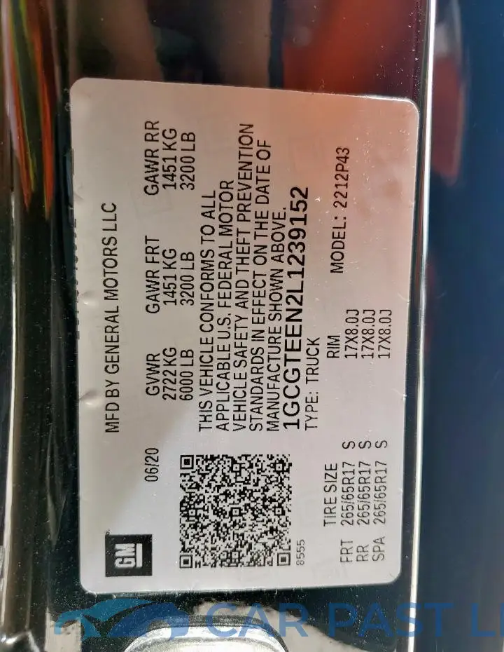 1GCGTEEN2L1239152# 13
