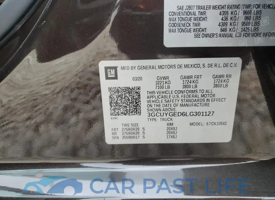 3GCUYGED6LG301127# 12