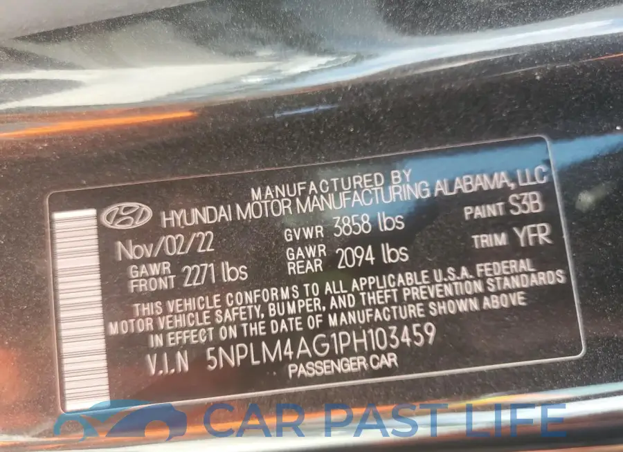 5NPLM4AG1PH103459# 12