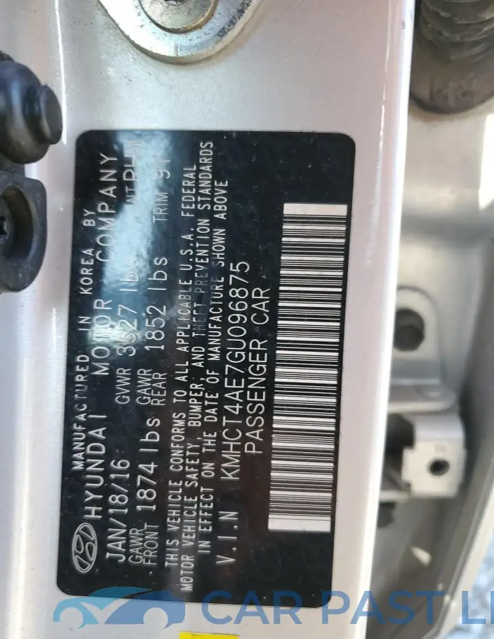 KMHCT4AE7GU096875# 12