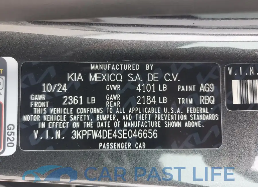 3KPFW4DE4SE046656# 13