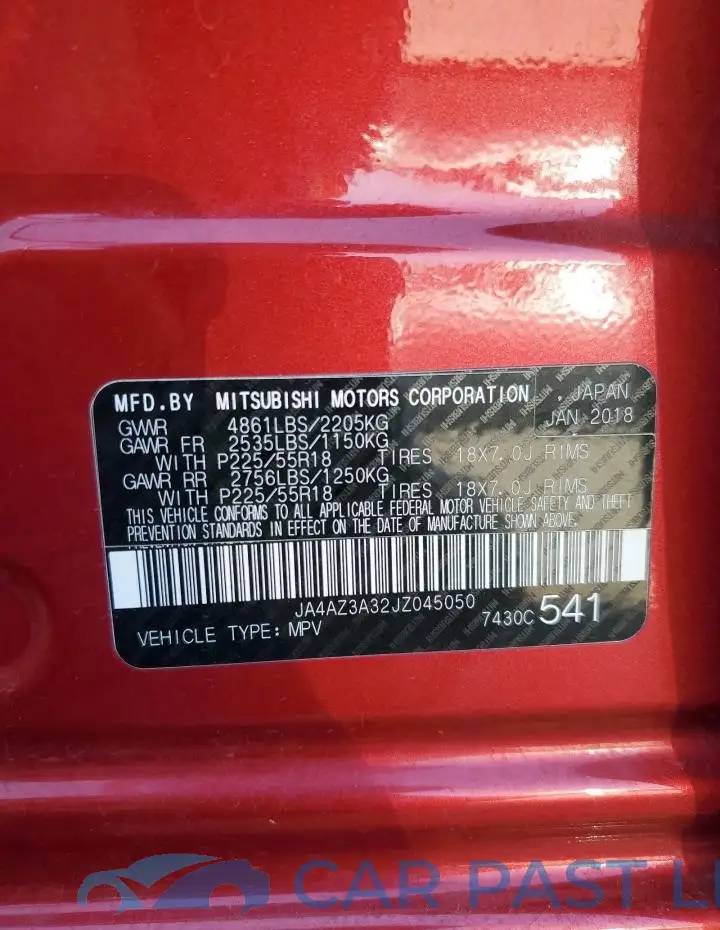 JA4AZ3A32JZ045050# 13