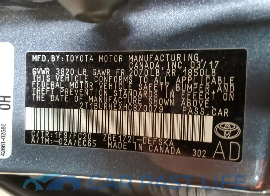 2T1BURHEXHC870079# 12