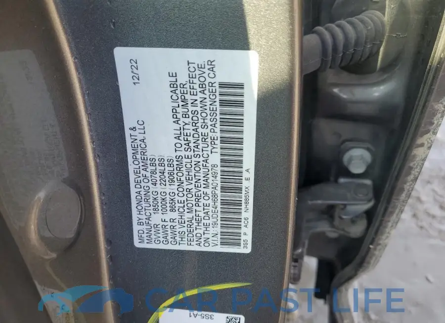 19UDE4H68PA014978# 13