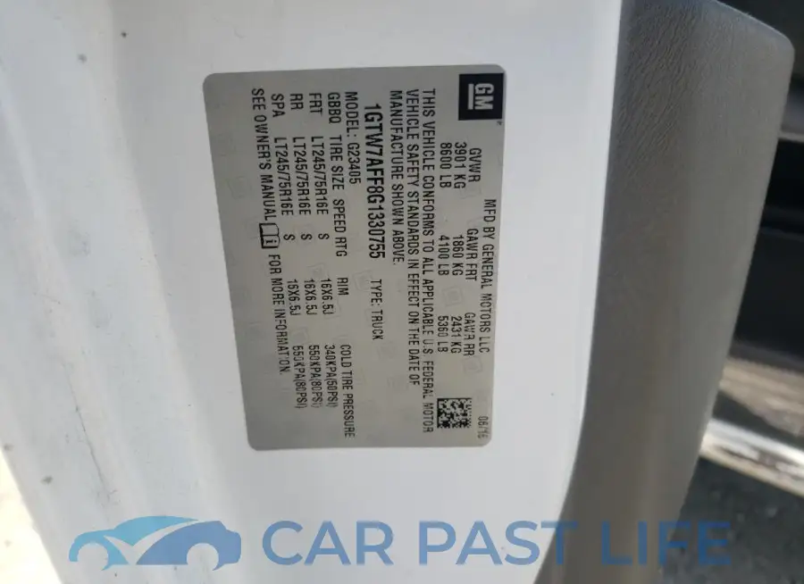 1GTW7AFF8G1330755# 13