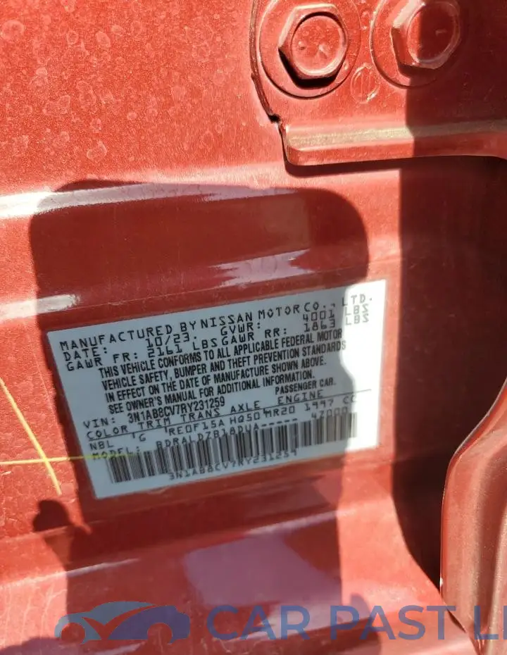 3N1AB8CV7RY231259# 12