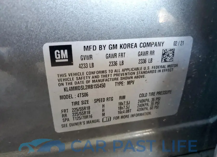 KL4MMDSL2MB155450# 12