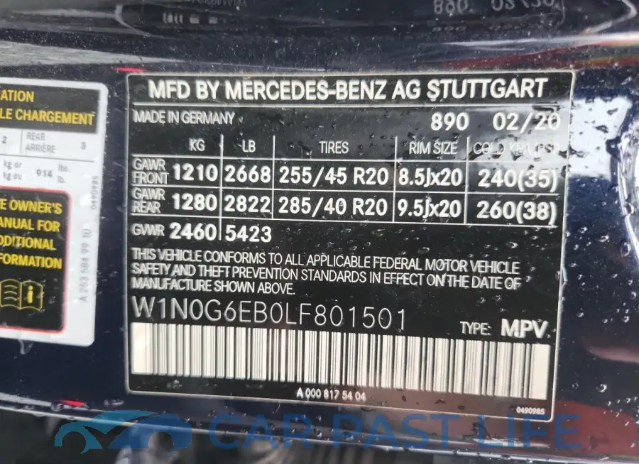 W1N0G6EB0LF801501# 13