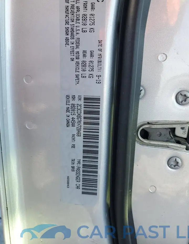 2C3CDXBG7KH728468# 12