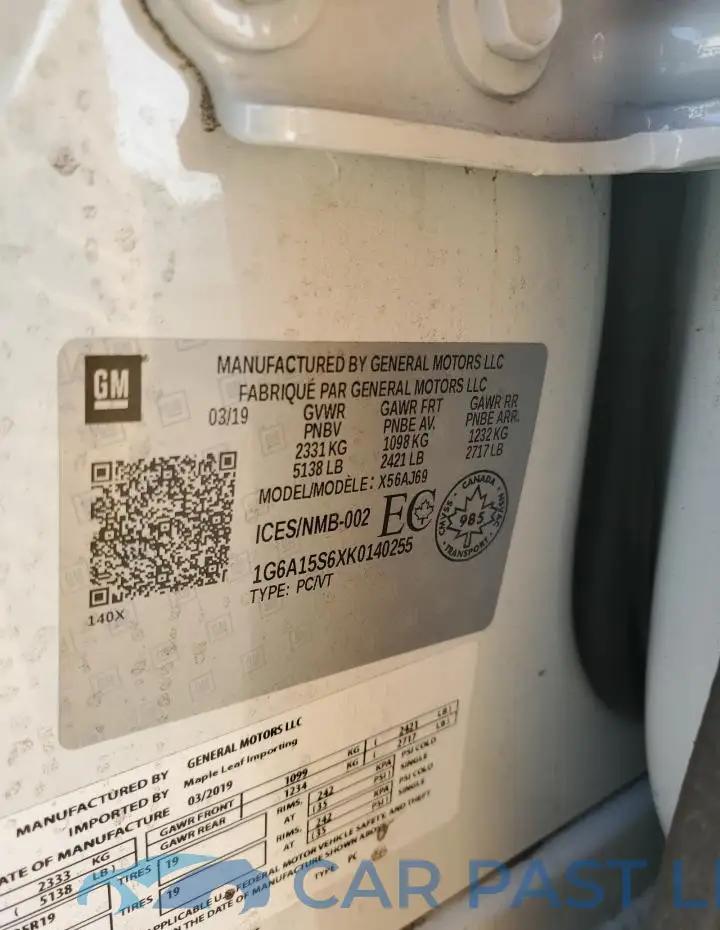 1G6A15S6XK0140255# 12