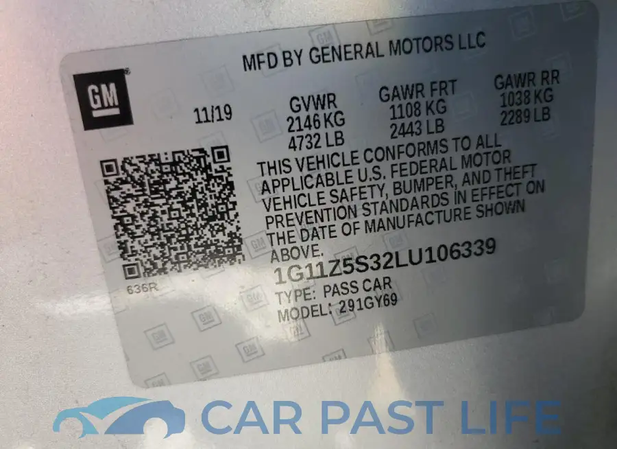 1G11Z5S32LU106339# 12
