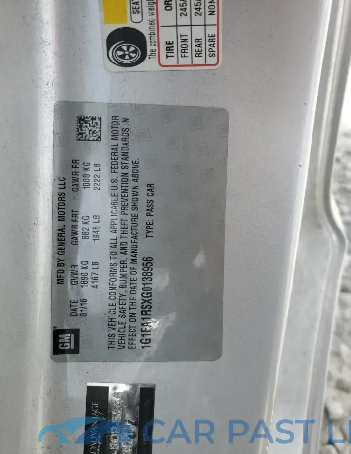 1G1FA1RSXG0138956# 12