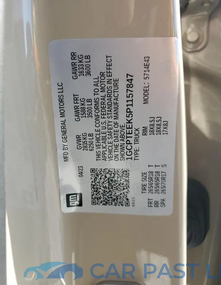 1GCPTEEK5P1157847# 12