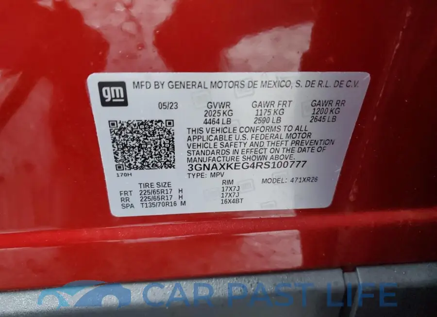 3GNAXKEG4RS100777# 13
