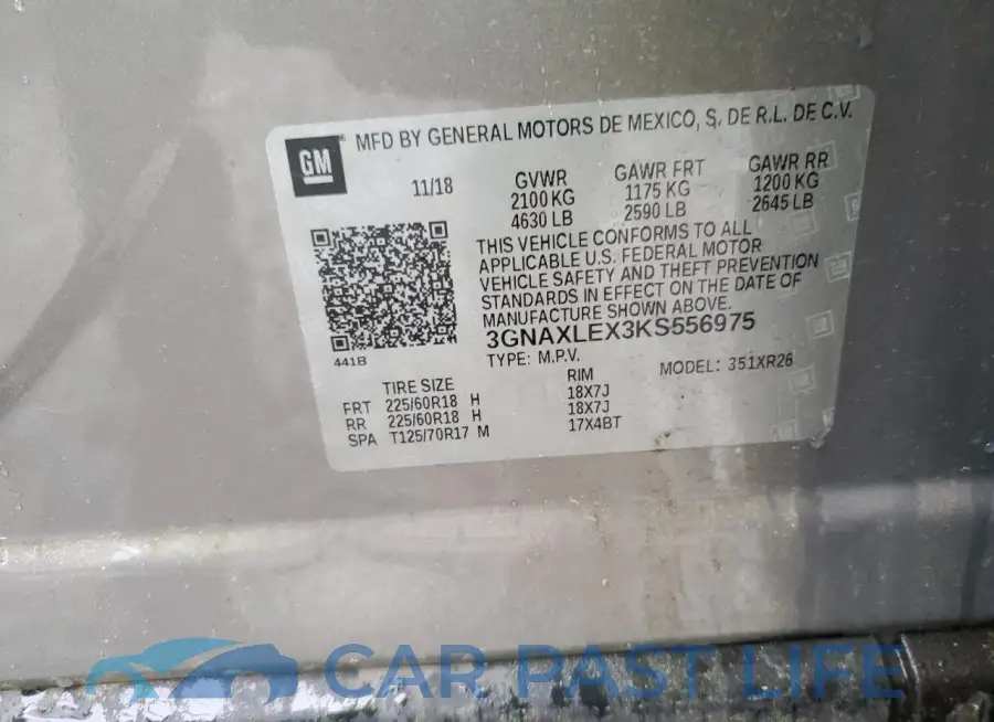 3GNAXLEX3KS556975# 12