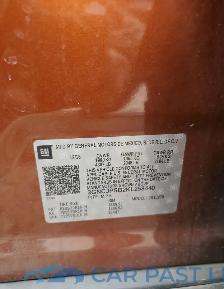 3GNCJPSB2KL258440# 13