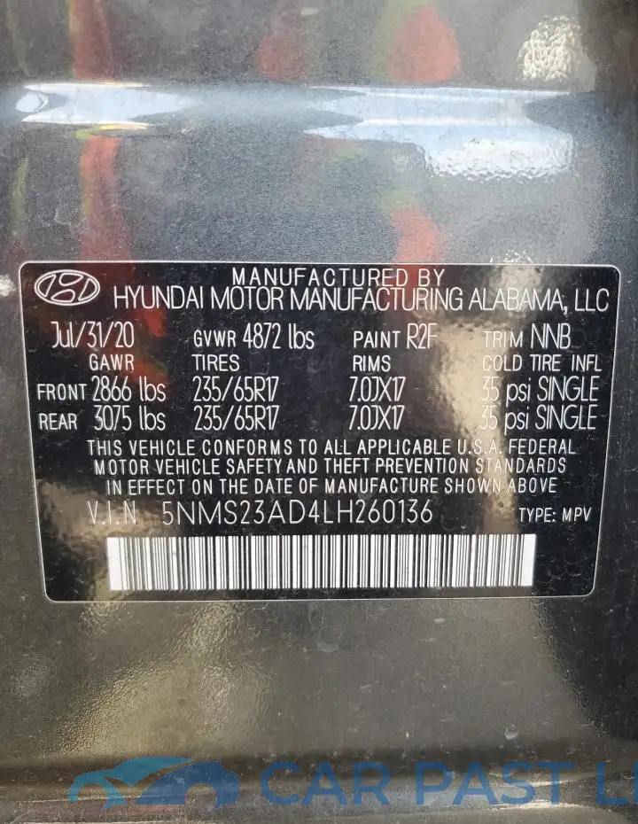 5NMS23AD4LH260136# 12