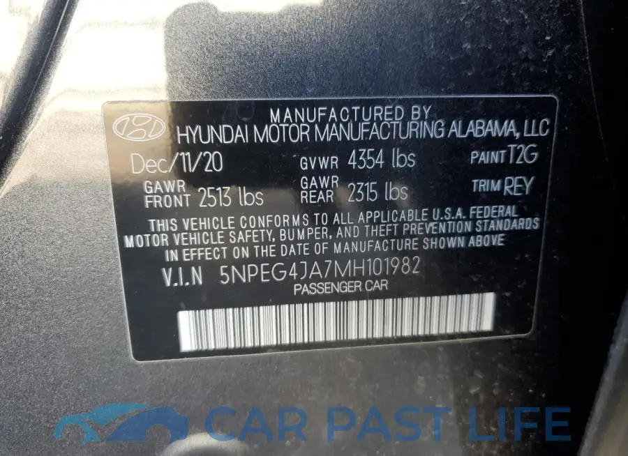 5NPEG4JA7MH101982# 13