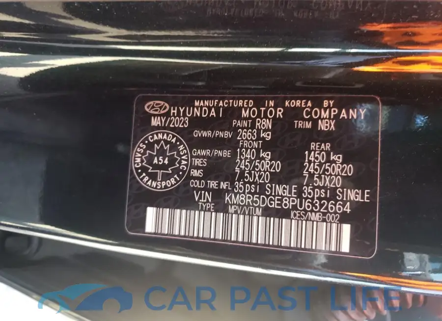 KM8R5DGE8PU632664# 14
