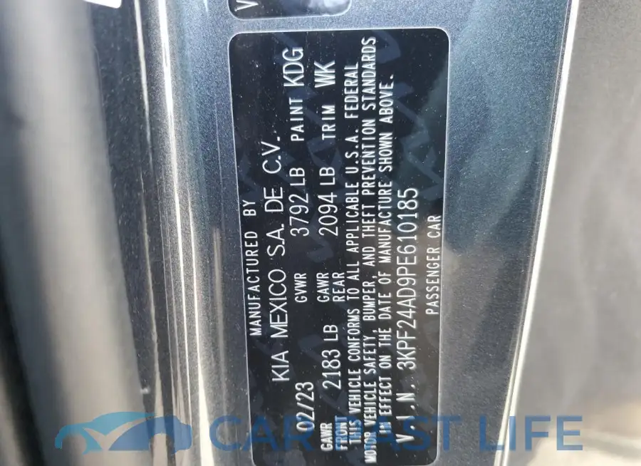 3KPF24AD9PE610185# 13