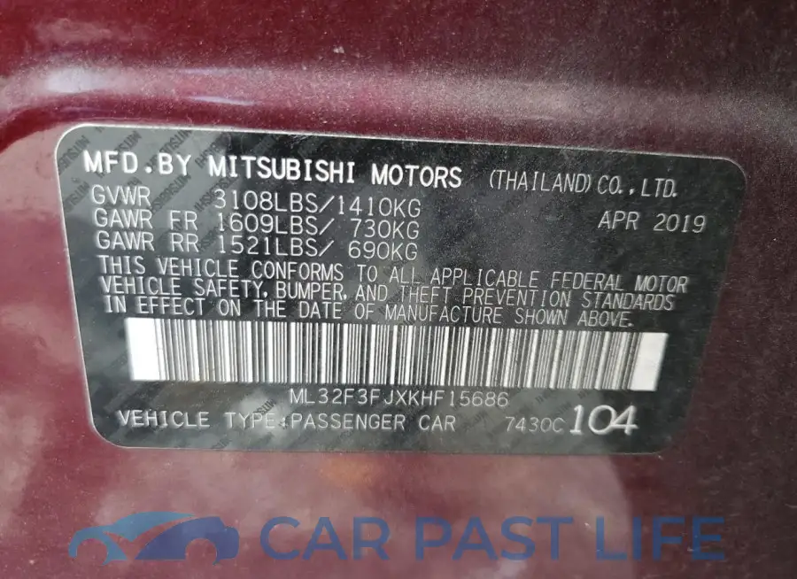 ML32F3FJXKHF15686# 12