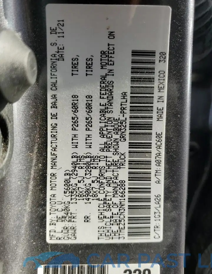 3TMEZ5CN3NM166288# 13