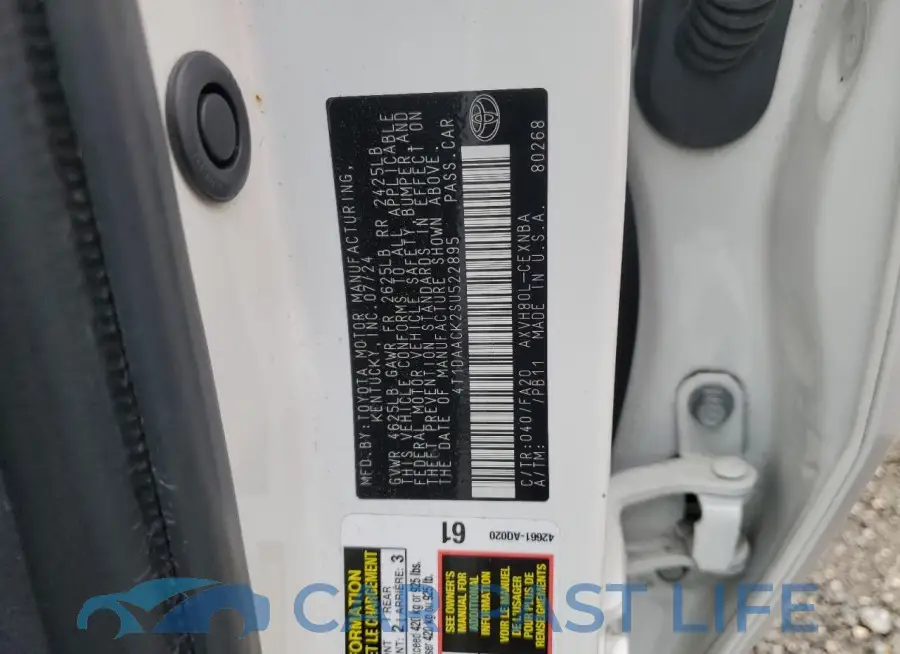 4T1DAACK2SU522895# 12