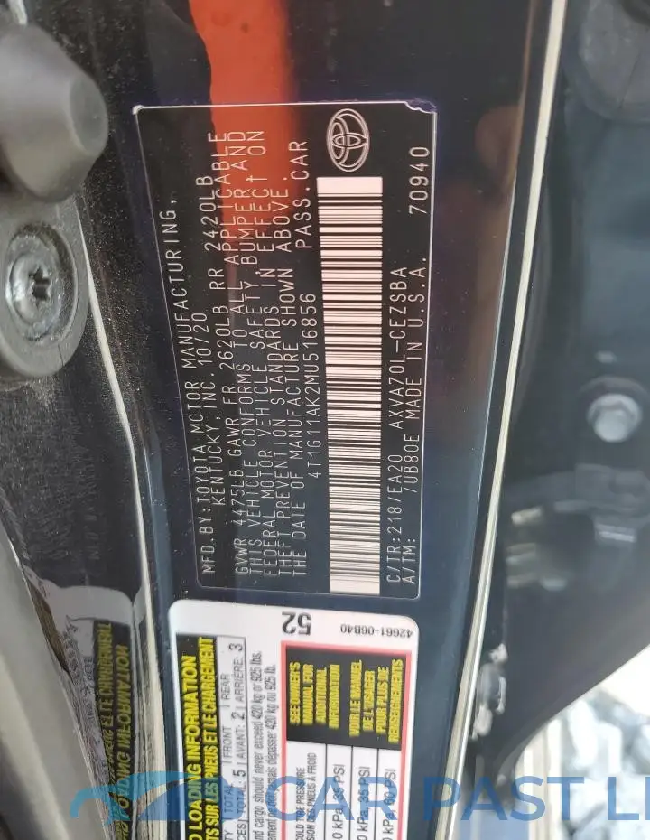 4T1G11AK2MU516856# 13