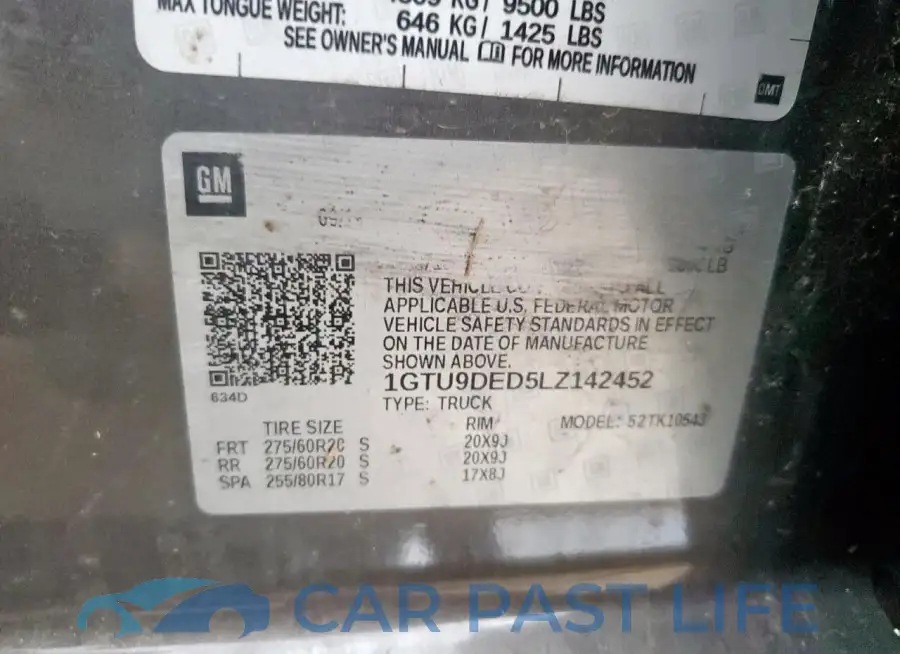 1GTU9DED5LZ142452# 12