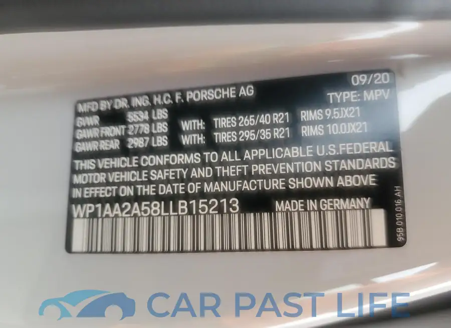 WP1AA2A58LLB15213# 13