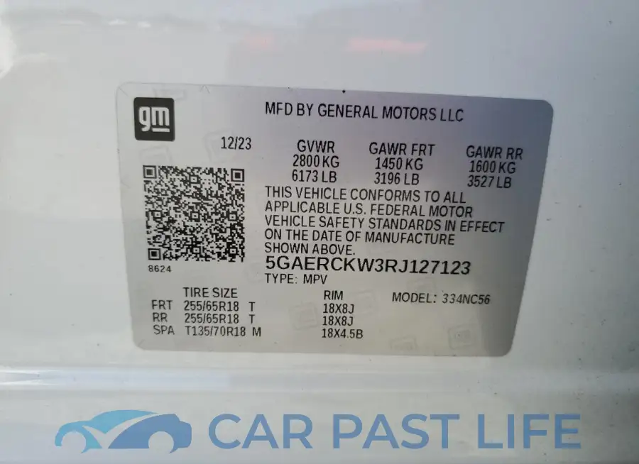 5GAERCKW3RJ127123# 14