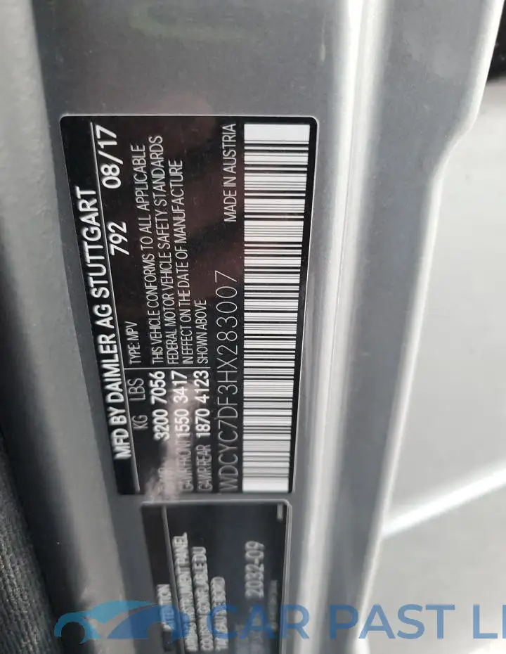 WDCYC7DF3HX283007# 13