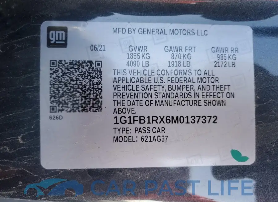 1G1FB1RX6M0137372# 12