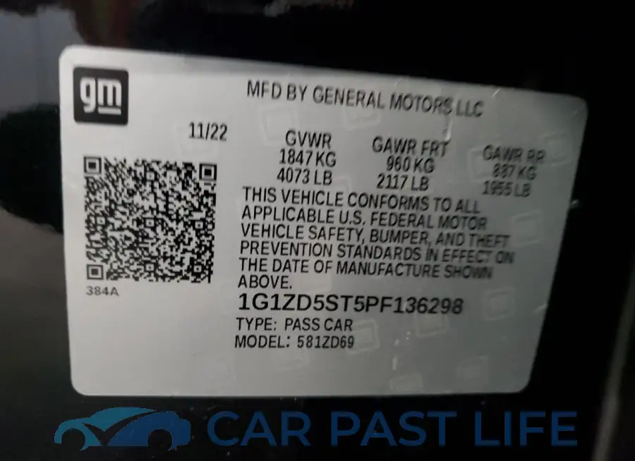 1G1ZD5ST5PF136298# 12