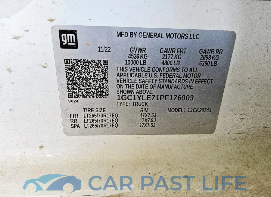 1GC1YLE71PF176003# 12