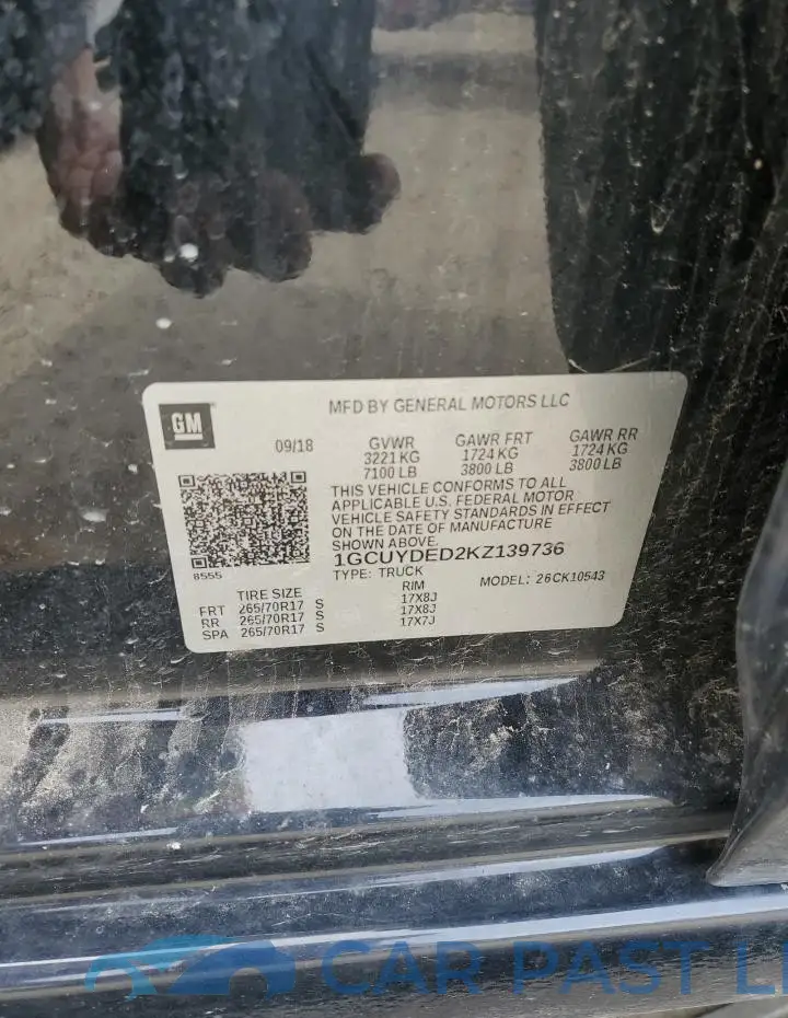 1GCUYDED2KZ139736# 12