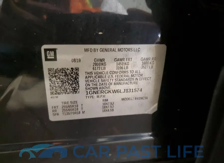 1GNERGKW6LJ131574# 13